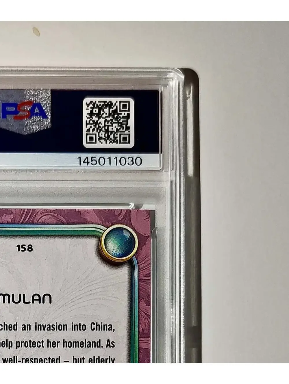 Mulan 2025 Topps Disney Cartoon Princess #158 Card Mulan PSA 10